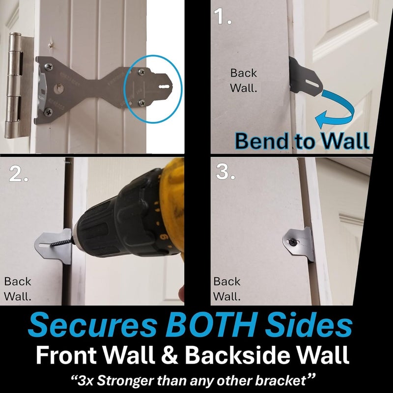 door install kit EXPR® Premium (2-3x Stronger) | Secures Both Sides of Door | Installs 1 Door - Image 2